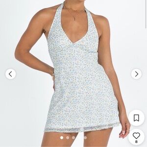 Princess Polly Yellow and Blue Floral Dress